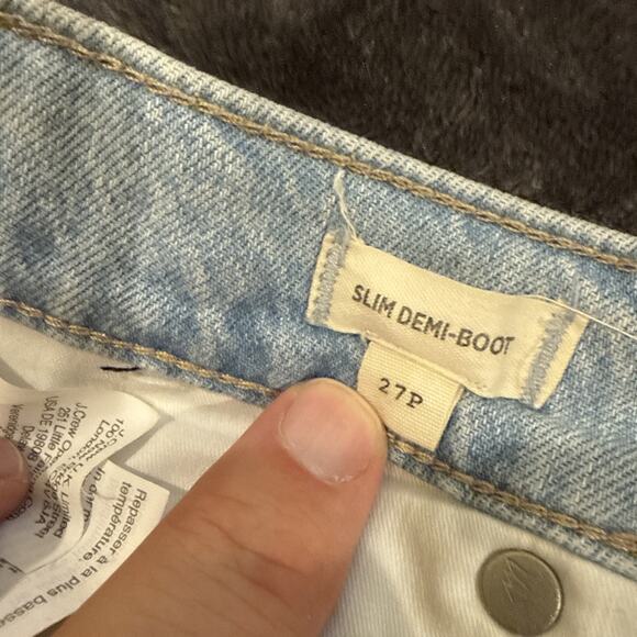 Madewell jeans women size 27P light blue slim Demi boot light wash - Picture 5 of 10